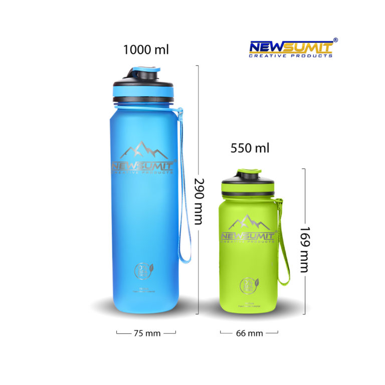 Botellas de agua deportivas shaker – BPA free - 1000ml - 4 Colores